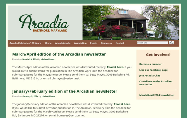 arcadia-baltimore.org preview image