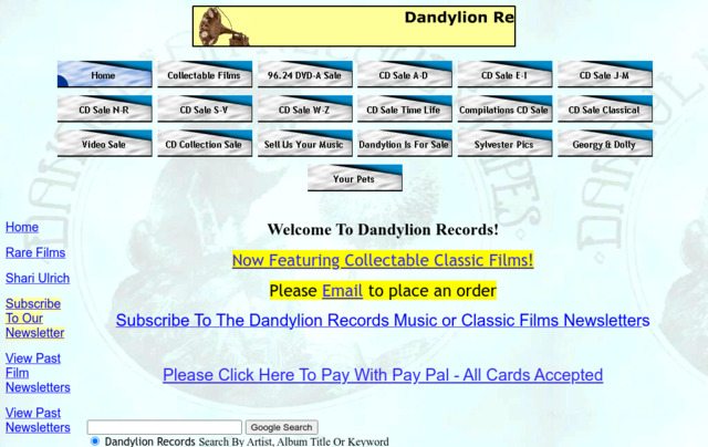 dandylionrecords.com preview image