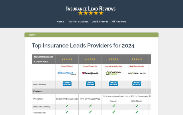 insuranceleadreviews.com preview image