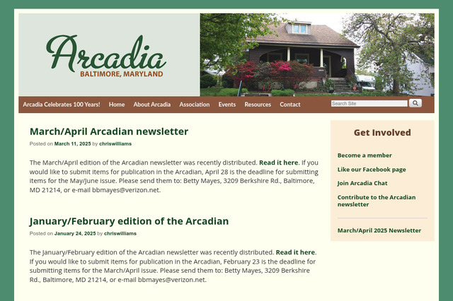 arcadia-baltimore.org preview image