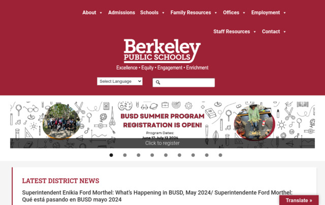 berkeleyschools.net preview image