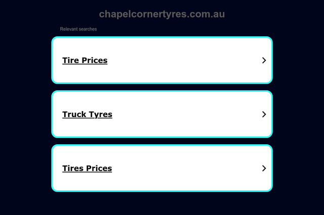 chapelcornertyres.com preview image