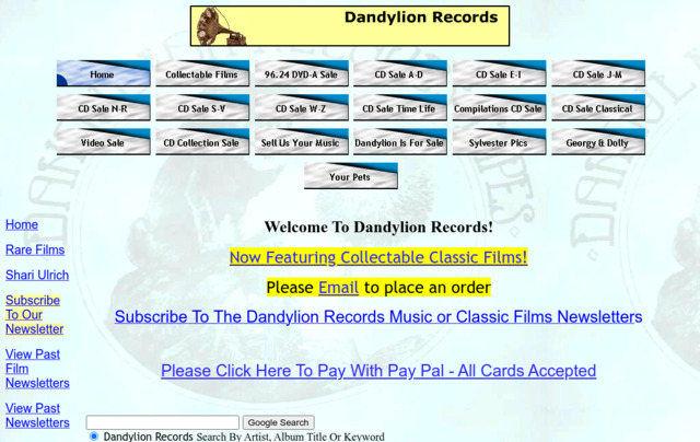 dandylionrecords.com preview image