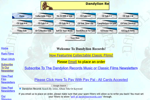 dandylionrecords.com preview image