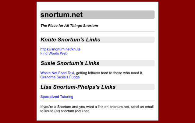 snortum.net preview image